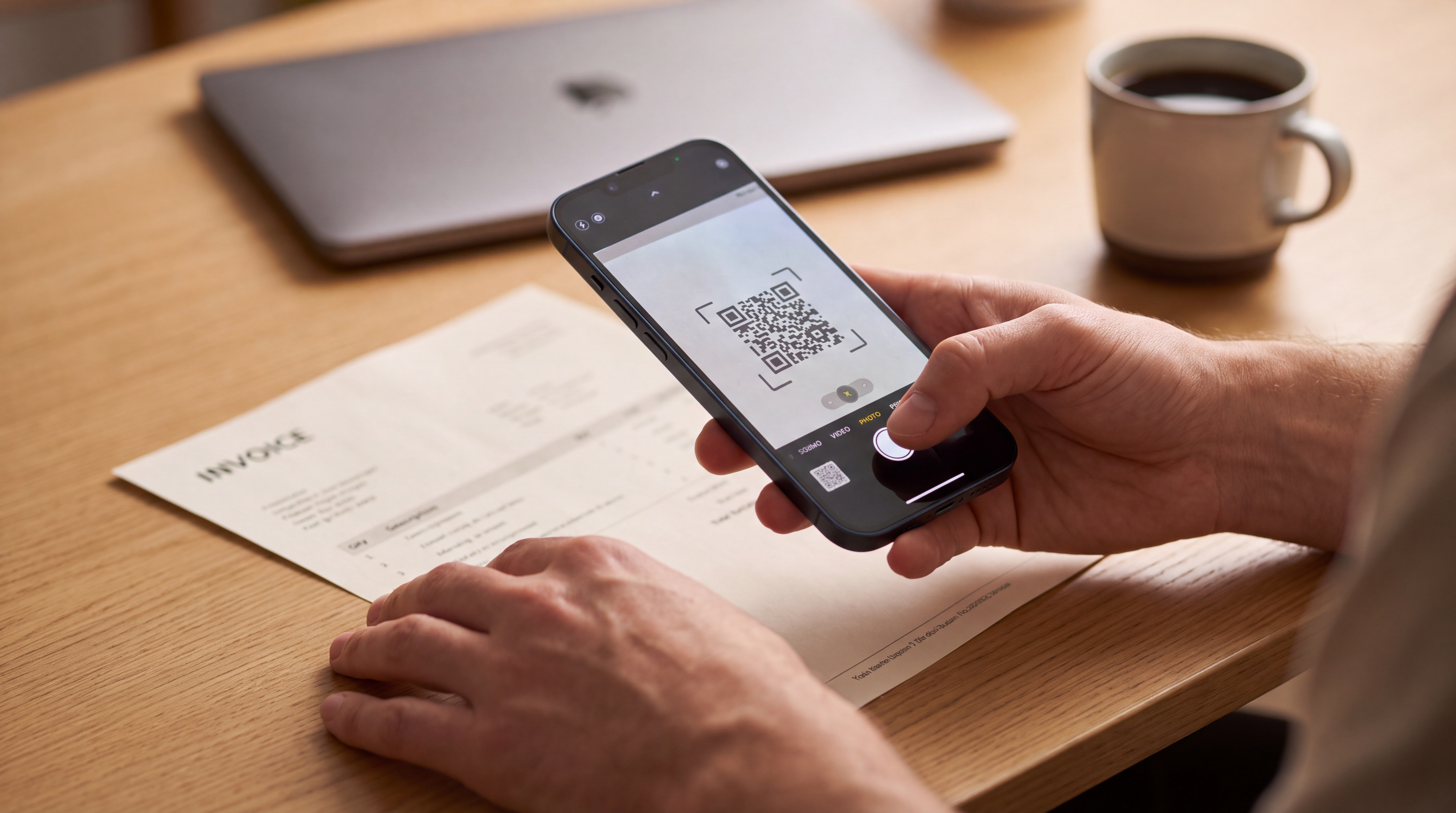Оплата счета по QR- коду смартфоном